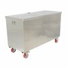 Vestil Portable Tool Box, Aluminum, 61" W x 26" D x 39" H, Added Fold Down Front & Casters APTS-3060-C-FD